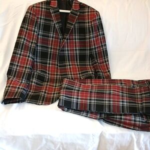 Men's plaid suit